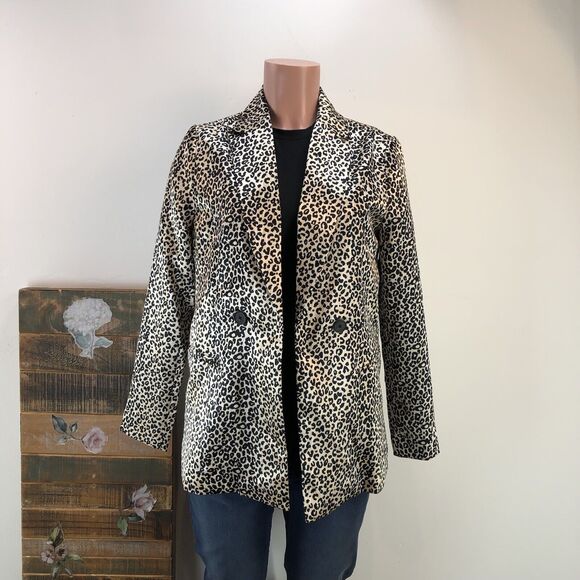 Nine West Jackets & Blazers - Nine West/ Leopard print polyester blazer/X-Small/gold and black/